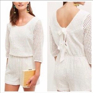 🌸Anthro Lilka White Eyelet Romper